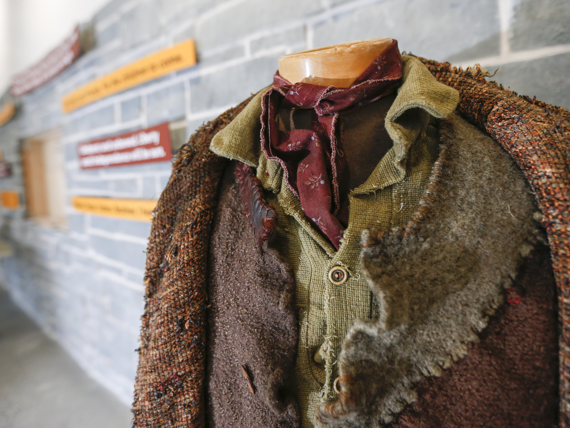 Costume from the mini series The Book of Negroes on display at the Black Loyalist Heritage Centre.